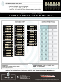 Load image into Gallery viewer, CROWN NS ANTERIOR TEETH SHADE A3.5 - Yamahachi Dental Products USA
