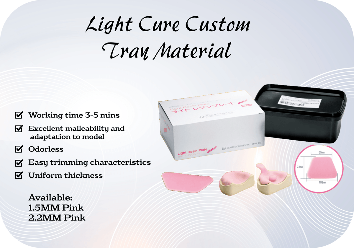Light Cure Resin Plates 1.5mm Pink Pkg/50 - Yamahachi Dental Products USA